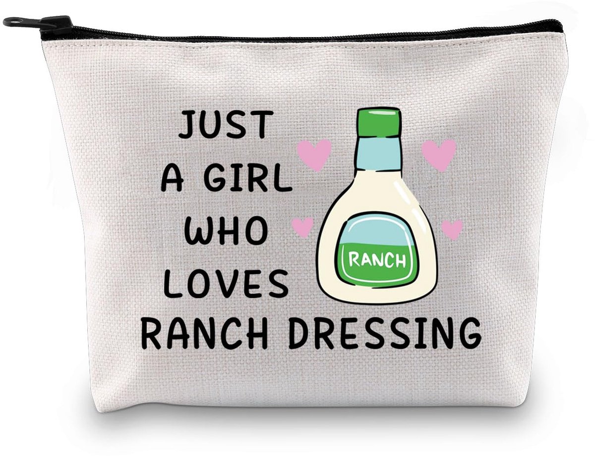 Make-up tas met grappige ranch dressing opdruk, ideaal voor liefhebbers van salade en saus, praktisch en stijlvol voor dagelijks gebruik