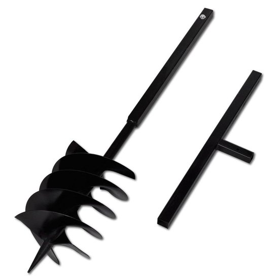 vidaXL - Grondboor - met - handvat - en - schroefkop - 200 - mm - (zwart) van VidaXL — afbeelding 3