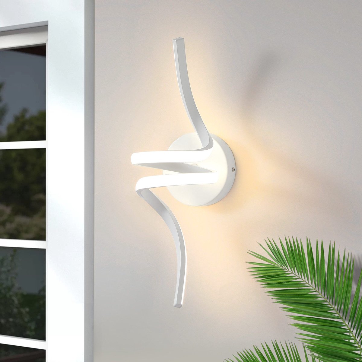 NETTLIFE Wandlamp LED - Modern - Wit - Aluminium - 7W - 3000K Warm wit Licht - Binnen Wandverlichting 40.5cm - voor Trappenhuis | Hal | Woonkamer | Slaapkamer