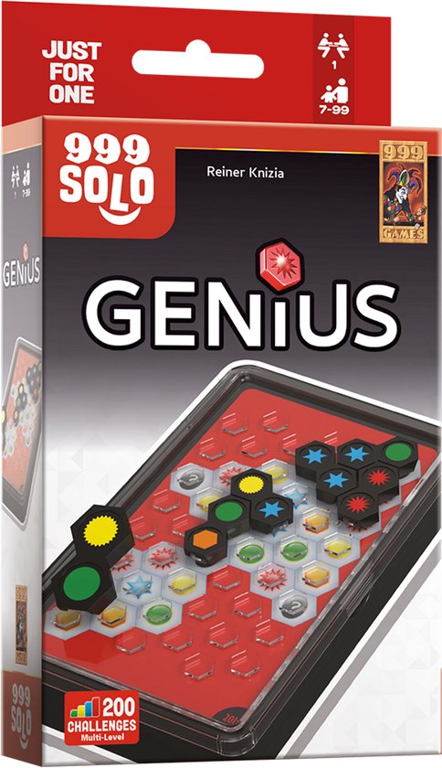999 Games - Genius - Jeu solo - Casse-tête - Stimule le sens spatial - Jeu Éducatif - Jeu de réflexion