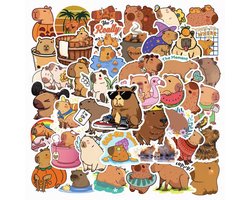 CHPN - Capybara Stickers - Stickers - Dieren en Laptop Stickers - Schattige Capybara's - Dierensticker - Capybara - Cadeau - Coole stickers