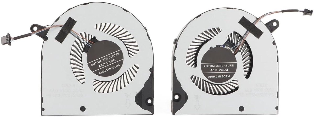 Allecto Plus - Laptop Interne CPU- en GPU-Koelventilator Vervangen voor Dell G3 3590 G5 SE - Met Verlichting - Stil en Efficiënt - Eenvoudig te Installeren