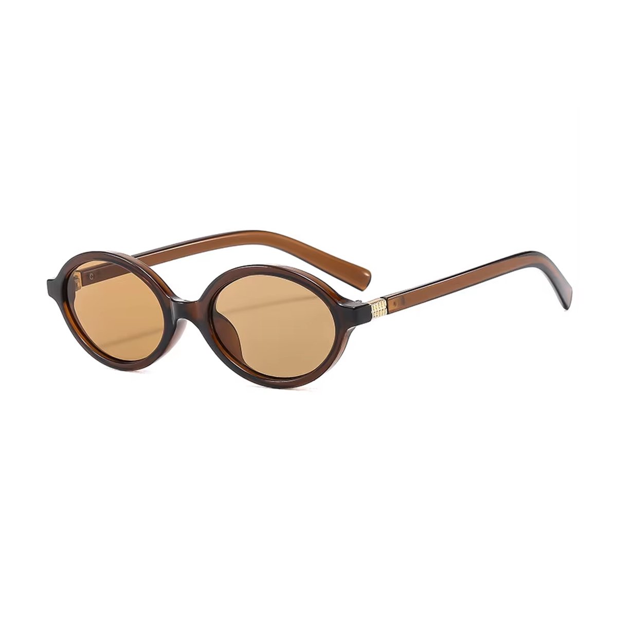 Vintage Oval Zonnebril - Bruin | Kunststof | Fashion Favorite