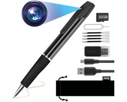 ADEL Spy Pen met Full HD Video & Voice Recorder – Verborgen Spycam / Mini Camera & Afluisterapparatuur – Incl. 32GB Geheugenkaart & NL Handleiding