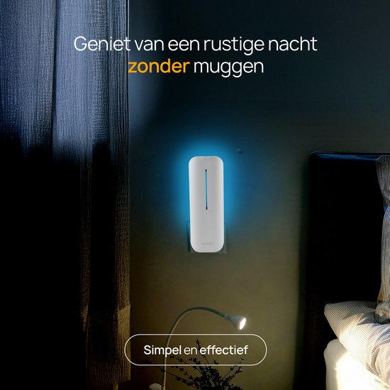 Wonact Muggenstekker - Muggenlamp - Vliegenlamp - 9W - tegen muggen, vliegen, fruitvliegjes en motten - Wit - Muggenvanger - anti muggenstekker met aan/uitknop - geurloos - geluidloos - met 10 lijmplaten - insectenlamp voor binnen