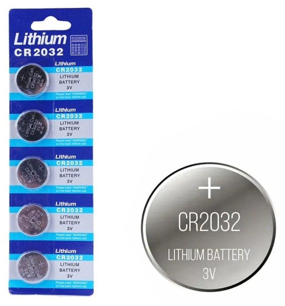 CR2032 Knoopcel Batterij 3V - 5 stuks - Lithium Cell CR2032