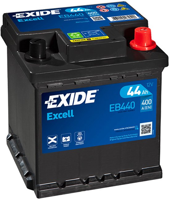 Exide Excell 12V 44Ah - Loodzuur - Startaccu - EB440