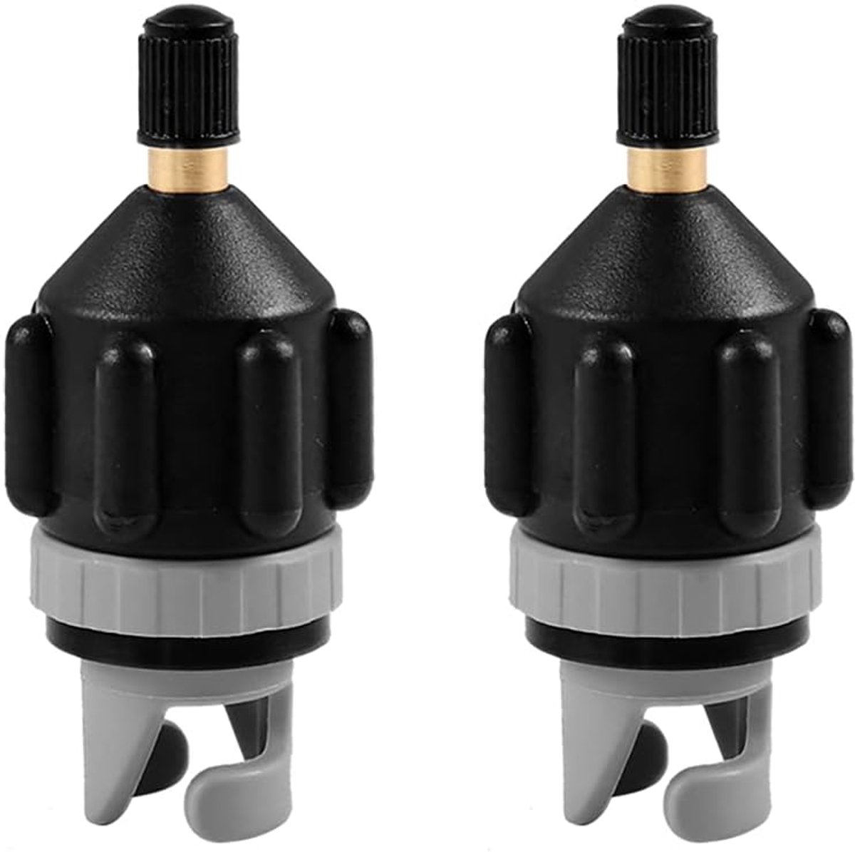 SNQ Opblaasmondstuk - Mondstuk voor paddleboard - Ombouwset voor opblaasbaar voertuig - Adapter voor SUP-pomp op opblaasbare boot - Adapter voor luchtventiel van conventionele luchtpomp - Bevestiging voor spaakplaat - Zwart