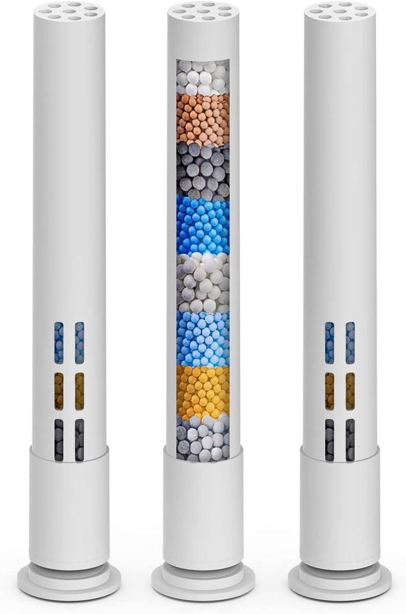 Besjaar Douchefilter - Waterfilter Voor Douchekop - Model 1002026 - 2 Stuks filters - Wit