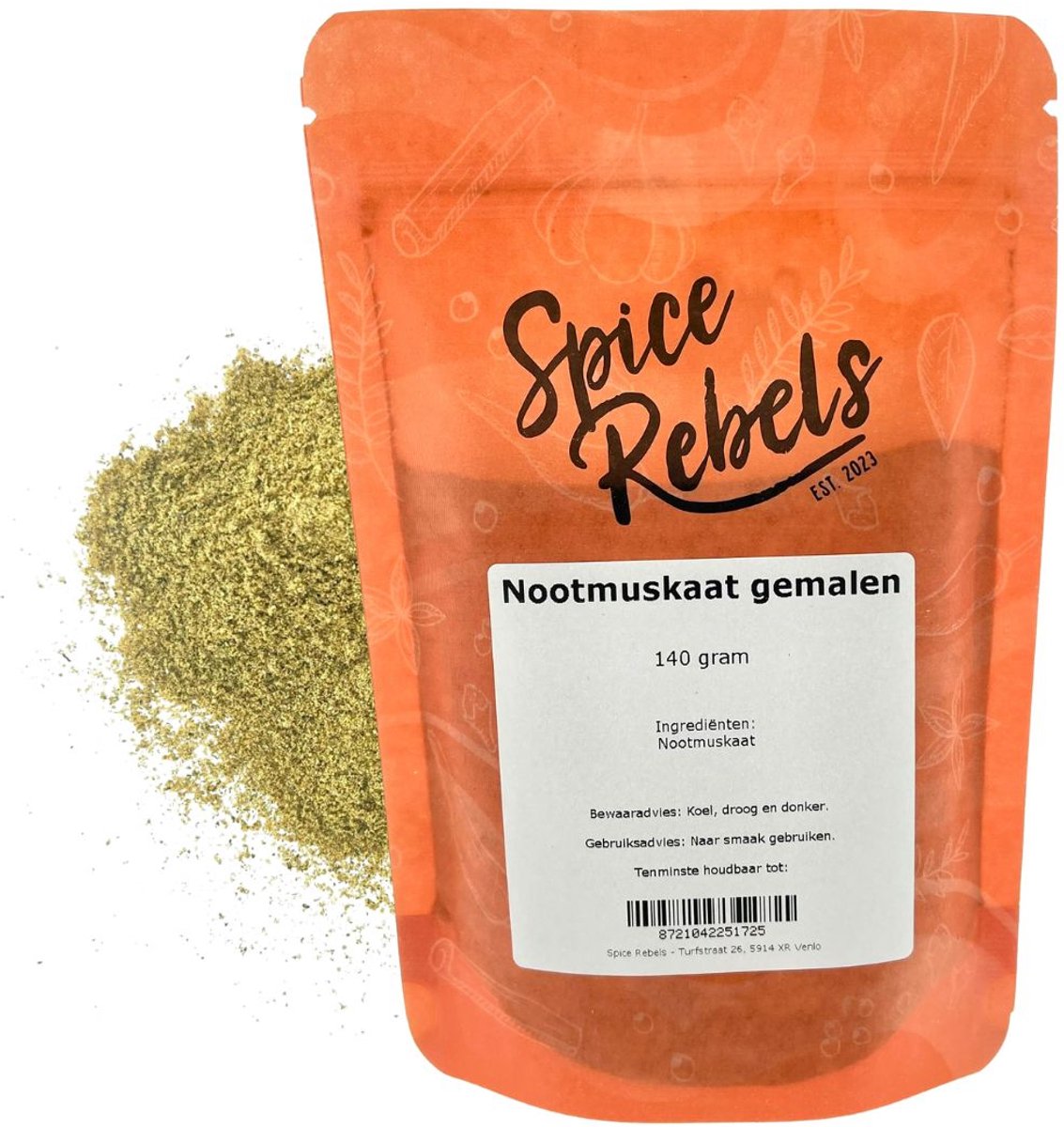 Goedkoopste Spice Rebels - Nootmuskaat gemalen - zak 140 gram