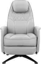 Madoc|Handmatige fauteuil in lichtgrijze stof