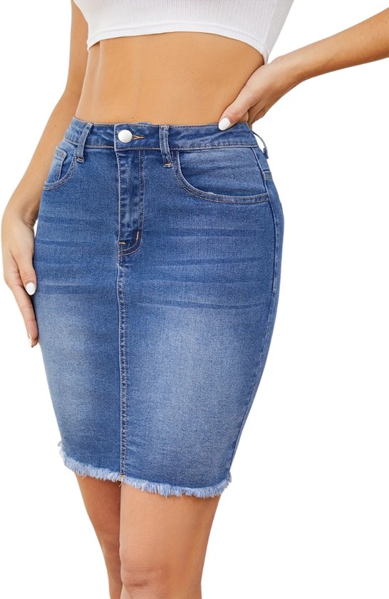 Jupe en jean Nivard - Rok - Jupe en jean pour femme - Denim - Robe en jean - S