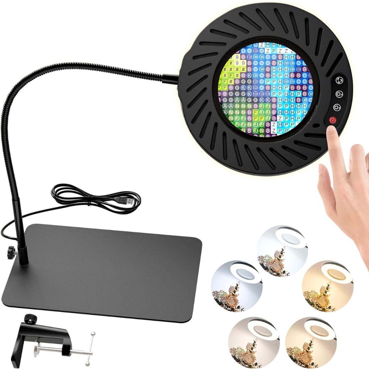 CLGP® Vergrootglas Met Verlichting - Loeplamp met Led Verlichting - Zwart