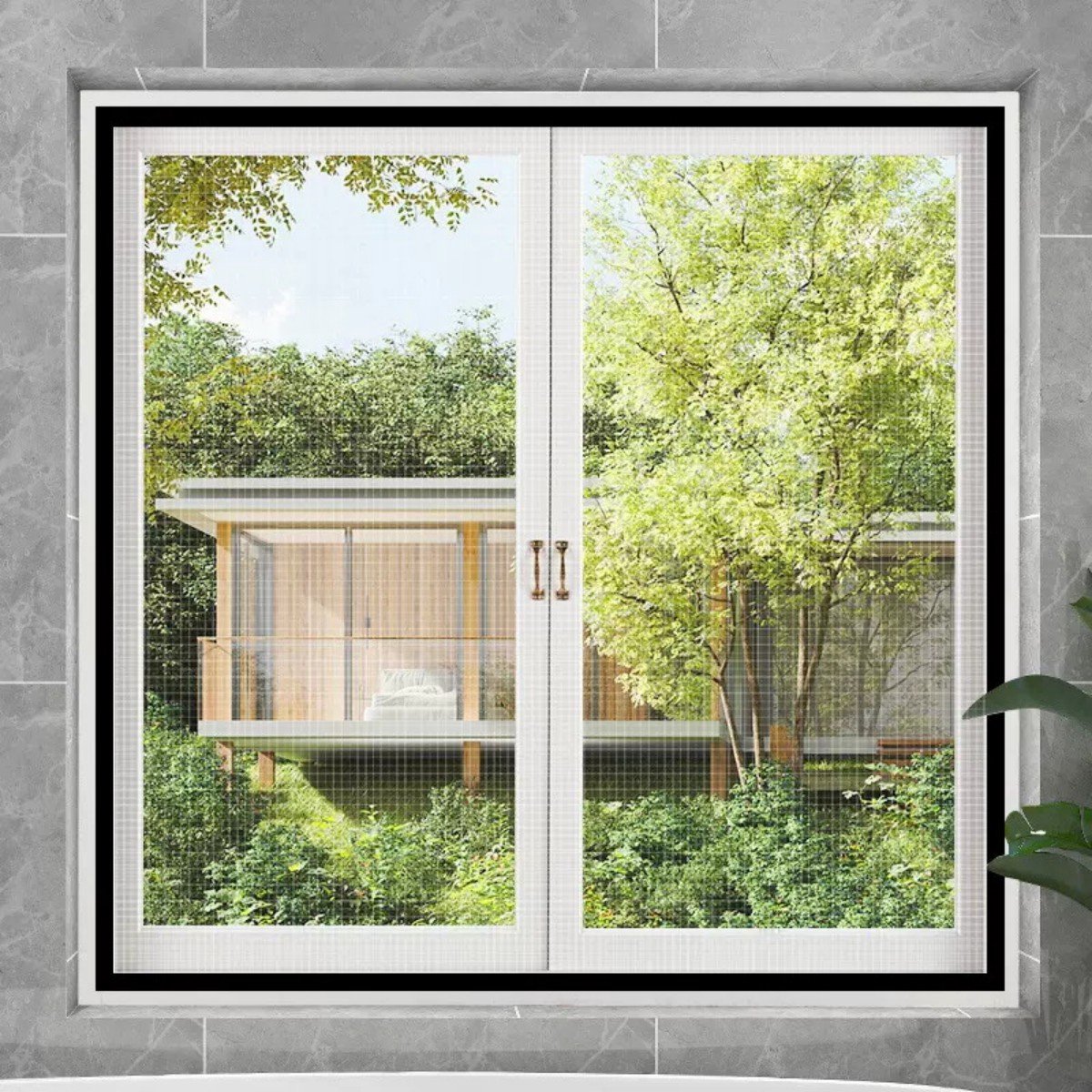 Muggennet voor ramen - 100*140cm - Muggenwerend raam - Verwijderbaar frame - Geen boren no