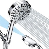 Besjaar Douchekop - Regendouche - Wellness - 10 Sproeistanden - Hoge Druk - Betere Huid - Handdouche - Luxe Moderne Handdouche - Waterbesparende - Chrome