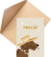 Planet Puk Uitnodiging Set Jip de Teckel - Verjaardag, feest, 10 kaarten met envelop