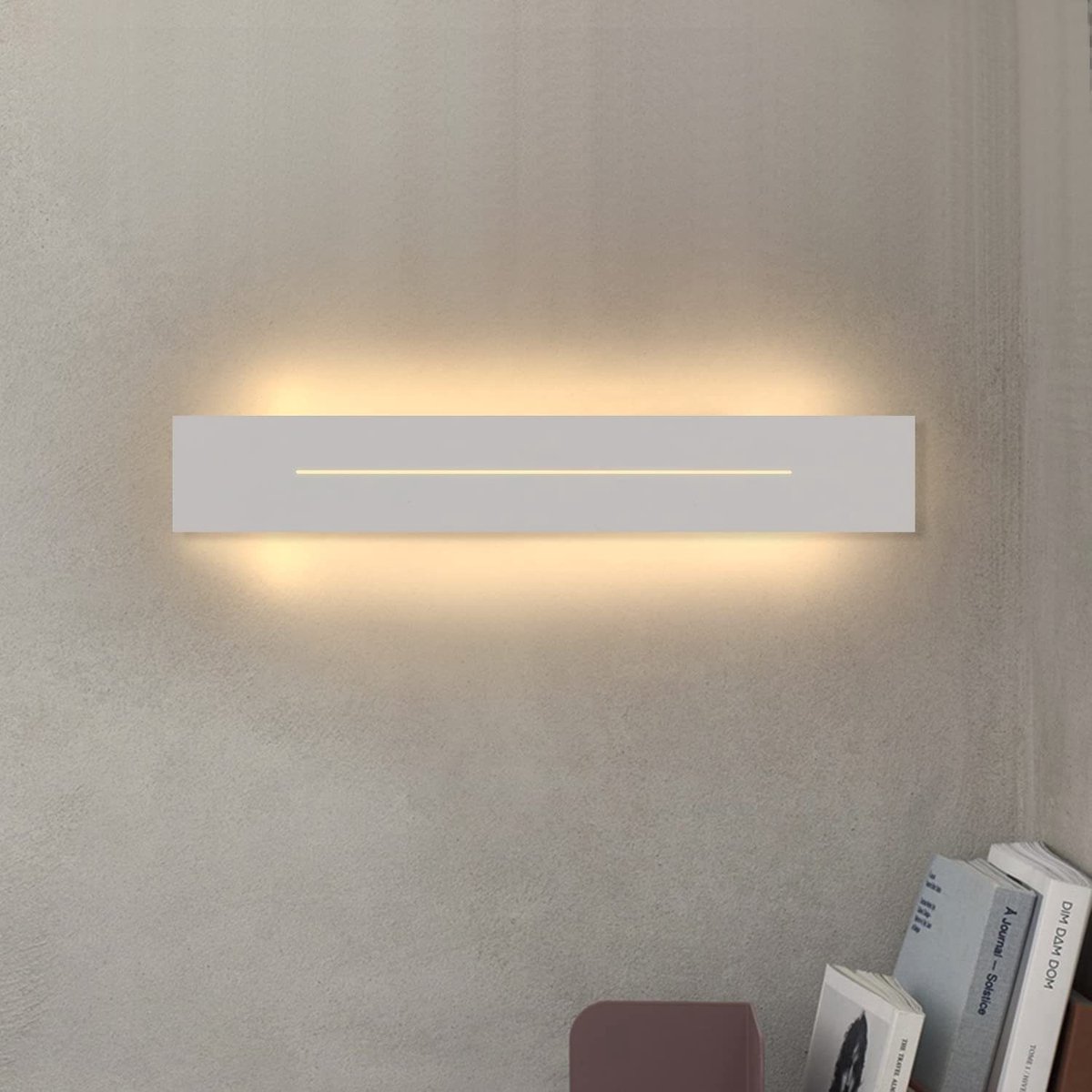 NETTLIFE Wandlamp LED - wit - 30CM Ganglamp - 3000K Warm Wit Licht - Binnen Wandlamp - Modern Trappenhuislamp - 8W Wandverlichting - voor Slaapkamer | Trappenhuis | Kinderkamer | Woonkamer