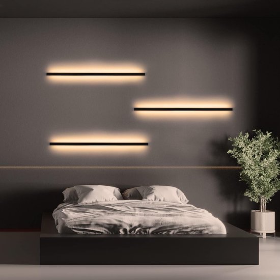 Klighten 24 W, wandlamp met bewegingsmelder, 2 stuks, wandlamp voor