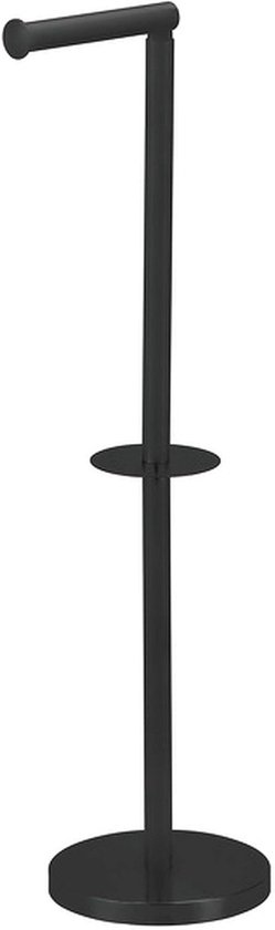 WENKO Hella Toilet Brush Roll Holder, Steel, Black, 69 X 20 X 15 Cm