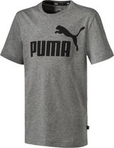 PUMA - ESS Logo Tee - Medium Gray Heather - Mannen - Maat 128