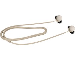 kwmobile Strap Compatible with Google Pixel Buds Pro 2 - Silicone Cord Holder for Wireless Earphones - Beige