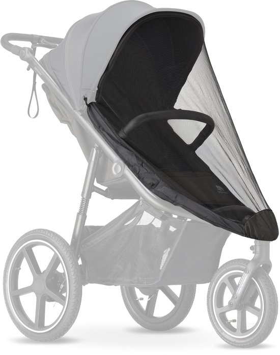 Deryan Bolt hardloop kinderwagen - Jogging buggy - Muggennet - Zwart