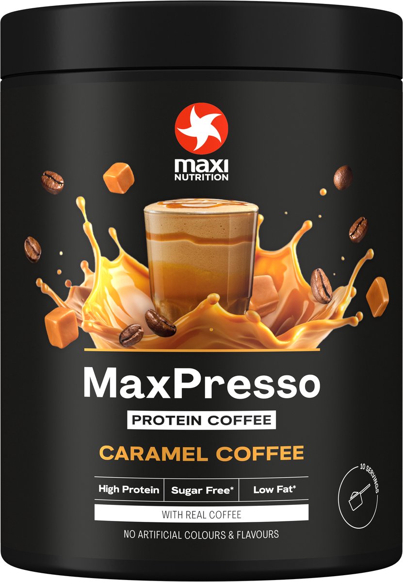 Maxi Nutrition Maxpresso Eiwit Koffie Karamel (300 gr)
