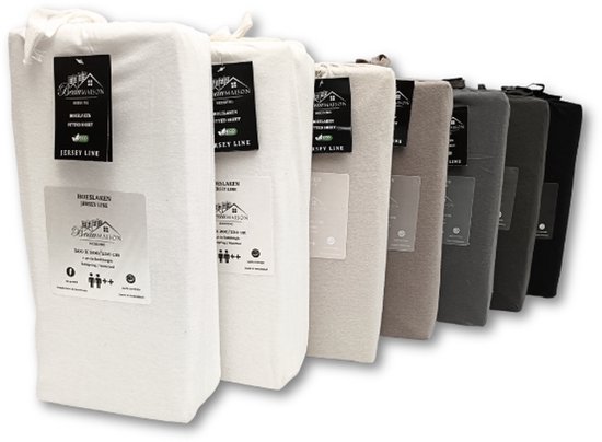 Drap-housse en jersey Anthracite Waterbed / Boxspring - 200 x 220/230 cm