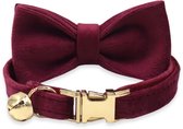 BTH - Kattenhalsband met Strik - Katten Halsband - Rood - 18-32 cm - Halsband - Katten Kleding - Katten Accesoires - Kat