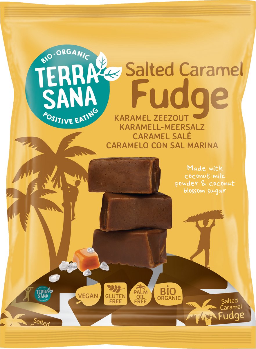 TerraSana Fudge karamel zeezout bio 150 Gram