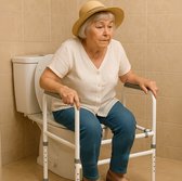 Toiletframe in hoogte & breedte verstelbaar | Toiletbeugel sta op hulp – toiletsteun voor opstaan