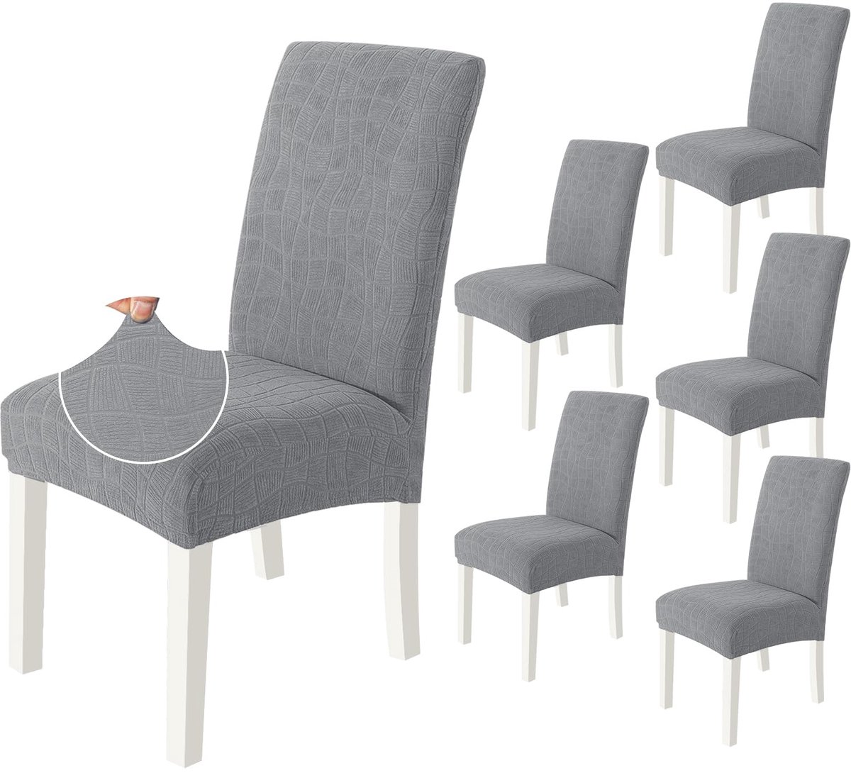 Ibenzoa® Elastische Stoelhoezen Set van 6 voor Diverse Gelegenheden en Bescherming