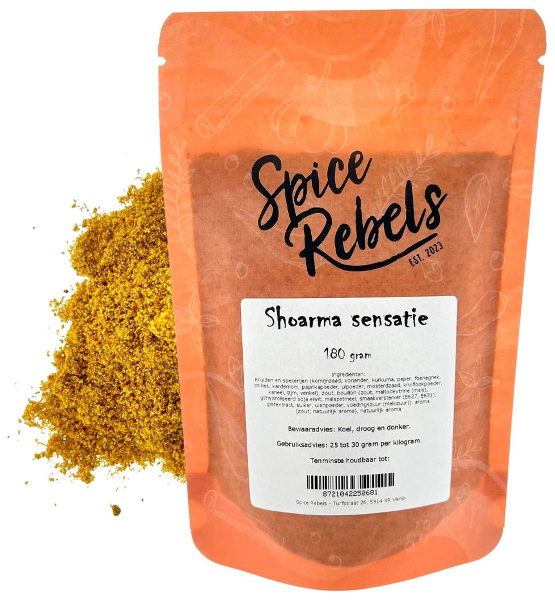 Goedkoopste Spice Rebels - Shoarma sensatie - zak 180 gram - kruidenmix voor shoarma