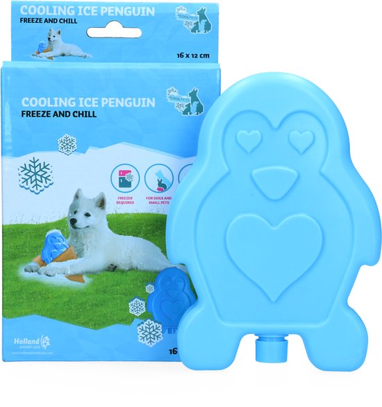 CoolPets Ice Penguin – 20.5 x 12 x 4 cm - Koelmat voor kleine huisdieren – Verkoeling van Omgeving – Ideaal voor knaagdieren – Perfect voor op vakantie - Verkoelend - Blauw