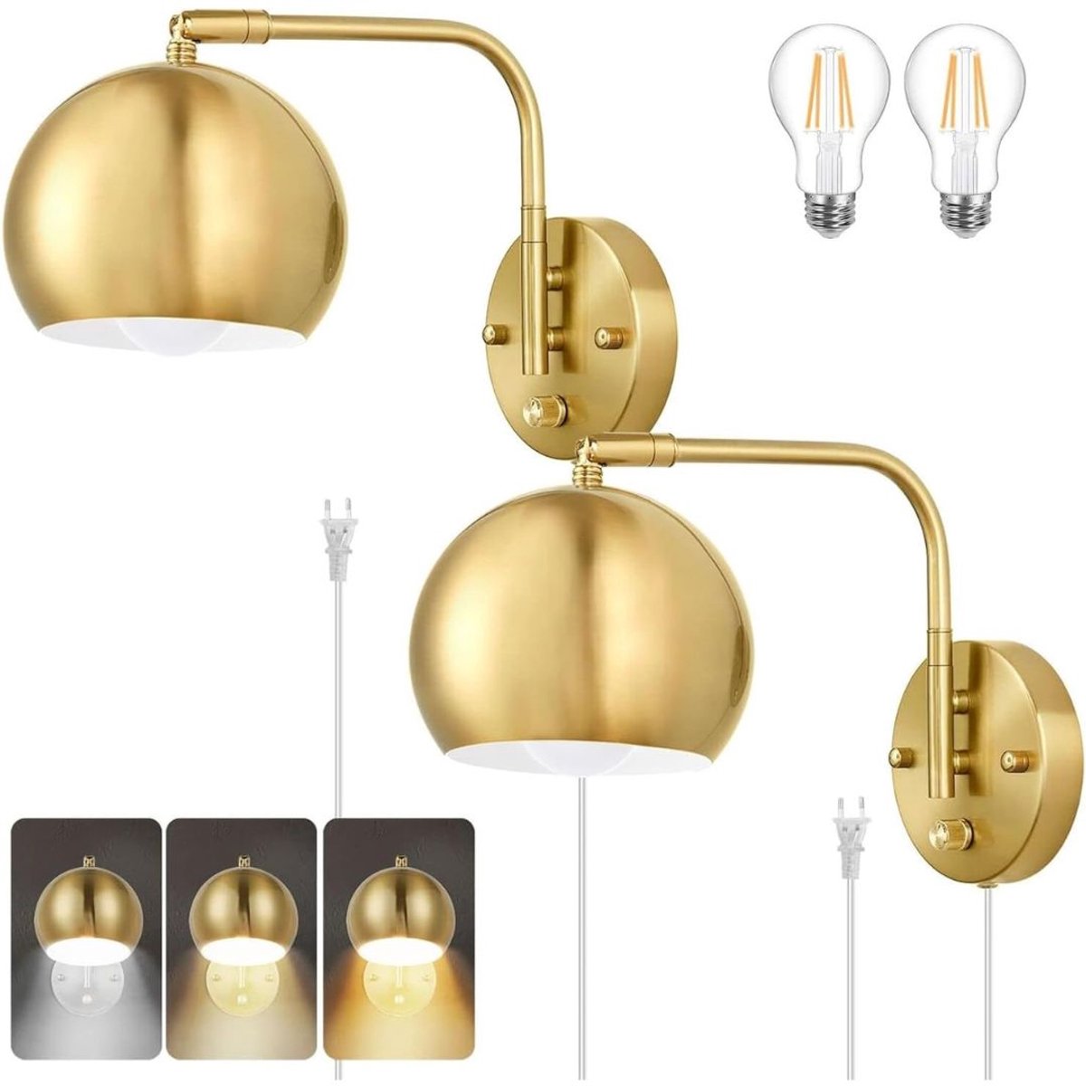 Wandlamp JUDE met verstelbare lichtbundel | Donkerbrons rond | Lichtcentrum Hengelo