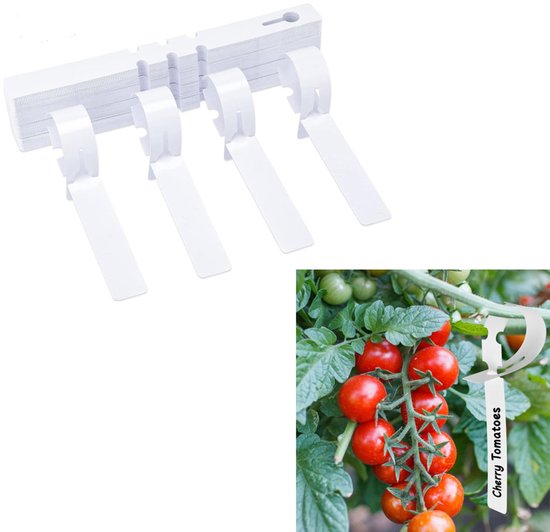 Planten Labels - plantenlabels - Plantenbordjes - planten etiketten - plastic plantenkwekerij tuinlabels - etiketten - Plantenstekers - Losse sleufetiketten - Voor Tuin Potplanten Kruiden bloemen Groenten - wit - 21 x 2 cm - 200 stuks