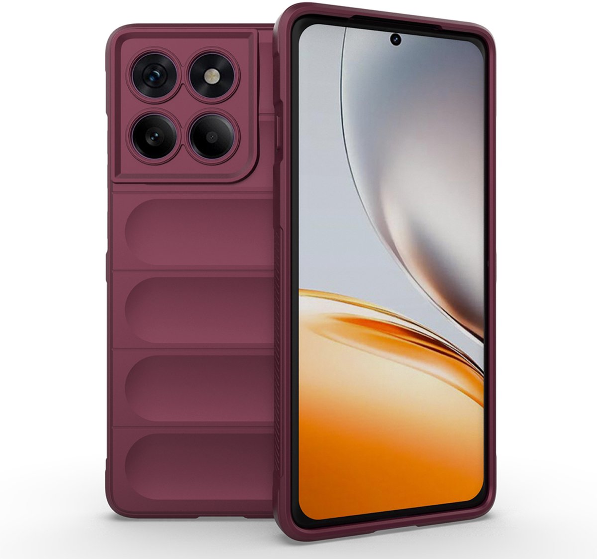 MobyDefend Hoesje - Geschikt voor Motorola Edge 60 Pro - TPU Gripcase - Donkerpaars