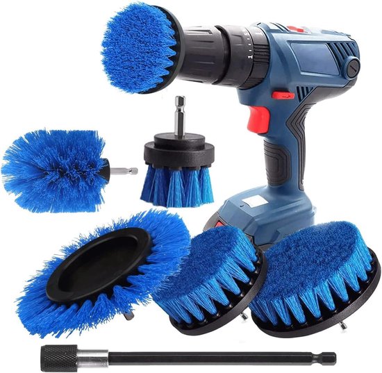 Emilio's Borstelopzetstuk Boormachine (7 Borstelopzetten) - Reinigingsborstels voor de boormachine & Borstelopzetstuk accuschroevendraaier - Drill Brush Set