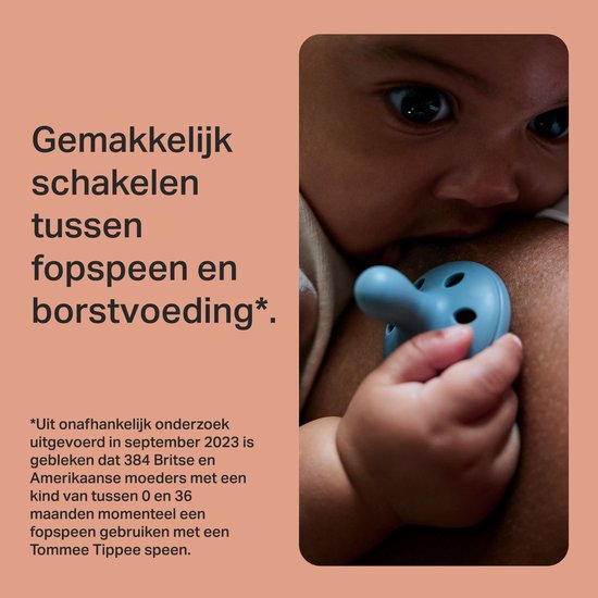 Tommee Tippee borstachtige fopspeen - 4 Stuks - 6-18 maanden - op huid lijkende textuur - BPA-vrij van Merkloos — afbeelding 5