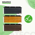 BOGATECO Houten plantenbak, bloembak, bloempot 64 x 20 x 14,5 cm, kruidenpot voor huis, tuin, balkon, terras, pot met kunststof inzetstuk, geïmpregneerd, wit