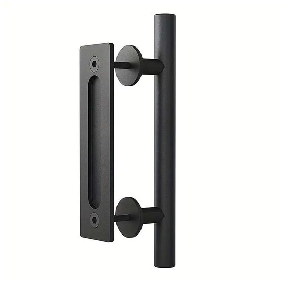2 Stuks Schuifdeurgrepen, Zwarte Schuifdeurgreep Met Plaat Van Roestvrij Staal Schuifpoortgrepen Handgrepen Voor Schuifdeur Tuindeurgrepen Metalen Platen Zwart 160 Mm 989316427