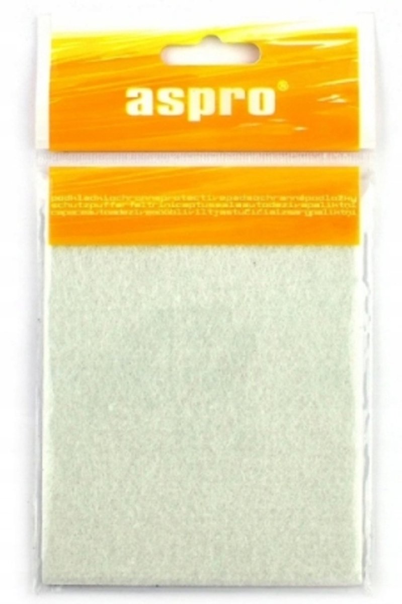 Aspro - Zelfklevende Viltpads - 10x12 cm - Wit - 1 stuk