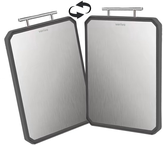 Verivo - Titanium snijplank - Dubbelzijdig - Snijplanken - Antislip - Microplastic Vrij - Anti Bacterieel - Vaatwasserbestendig - 100% Titanium