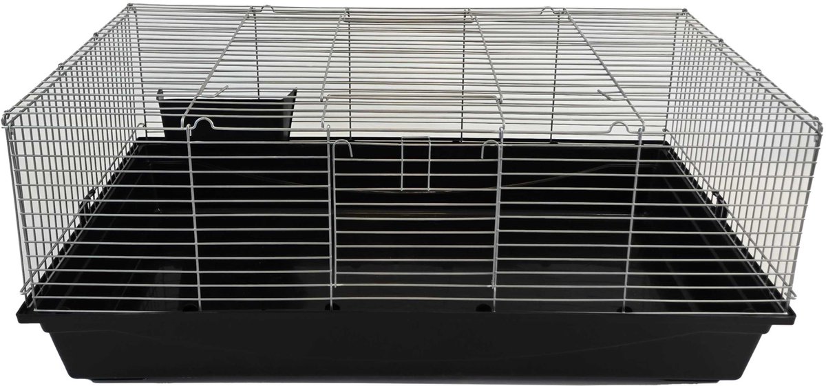 Keddoc Konijnenkooi Olaf - Dierenverblijf - 140x69x47 cm Zwart