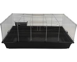 Keddoc Konijnenkooi Olaf - Dierenverblijf - 140x69x47 cm Zwart
