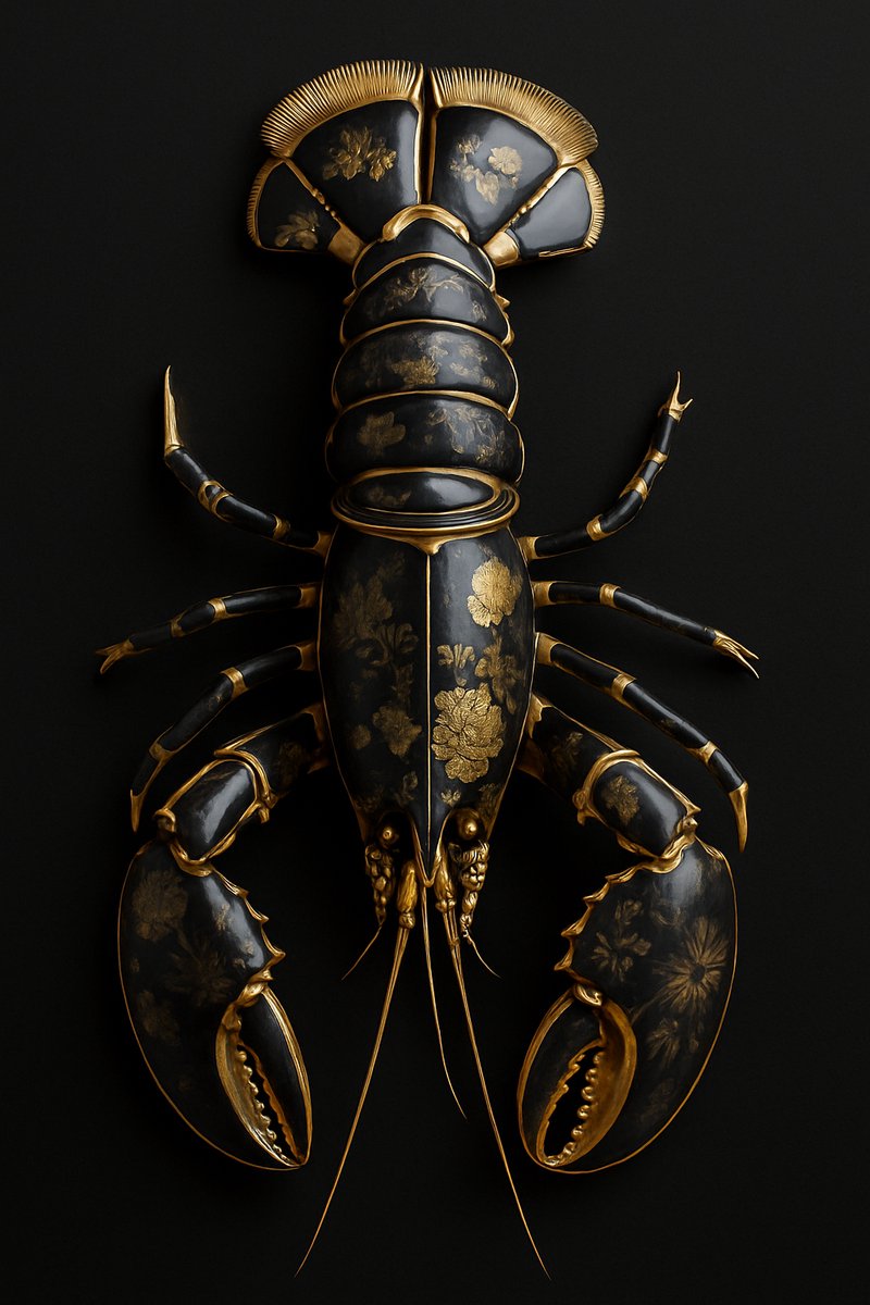 Royal Lobster – Midnight Edition-Luxe Wandkunst op Maat – Art-Empire Plexiglas 5mm – Aluminium Ophangsysteem voor Zwevend Effect – Galerie-kwaliteit