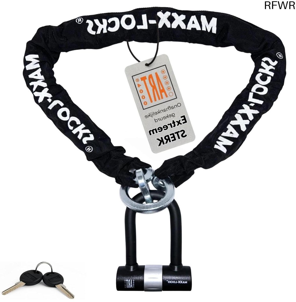 RFWR® ART 4 Kettingslot voor Motor en Scooter - 150 cm Met U-Beugel