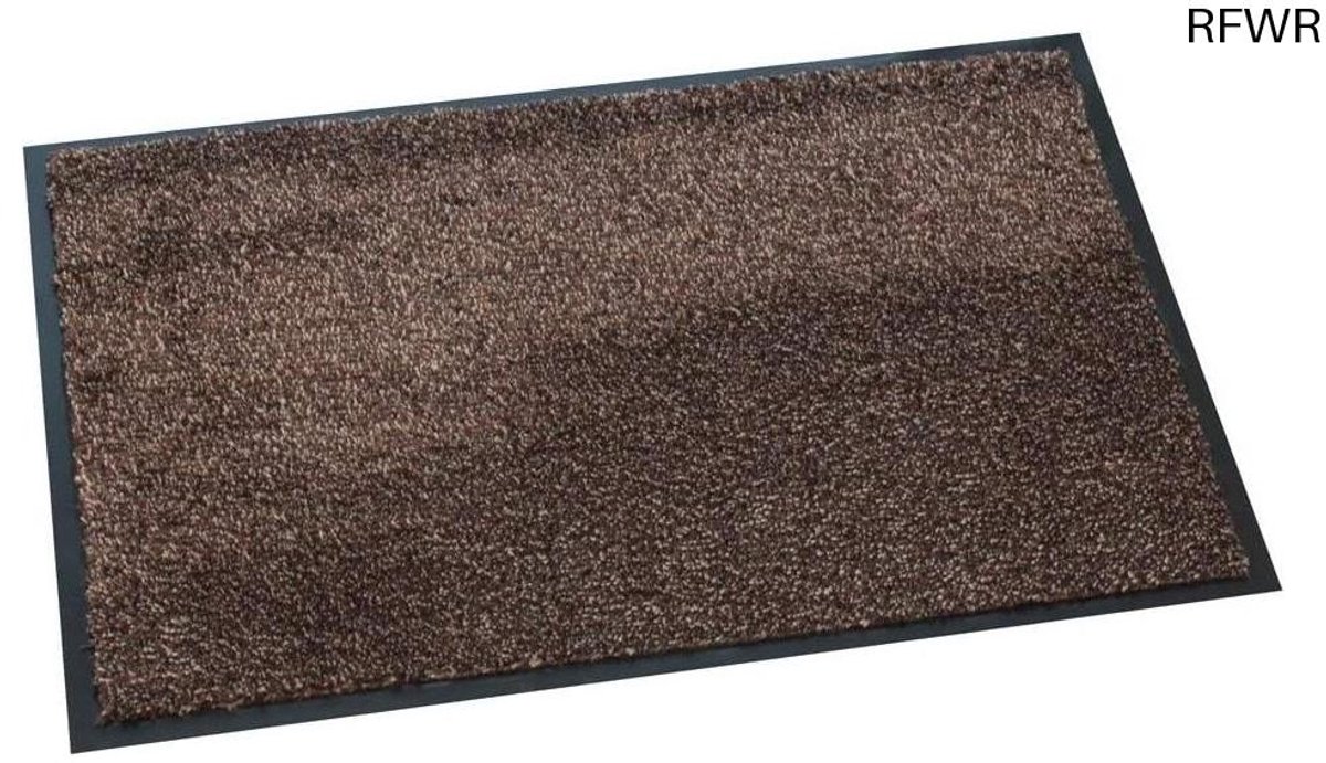 RFWR Droogloopmat Bruin 60x80cm - Antislip en Machinewasbaar Bruin gemêleerd