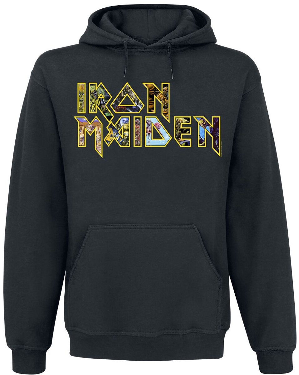 Iron Maiden Eddies Logo Heren Trui met capuchon - zwart - XXL