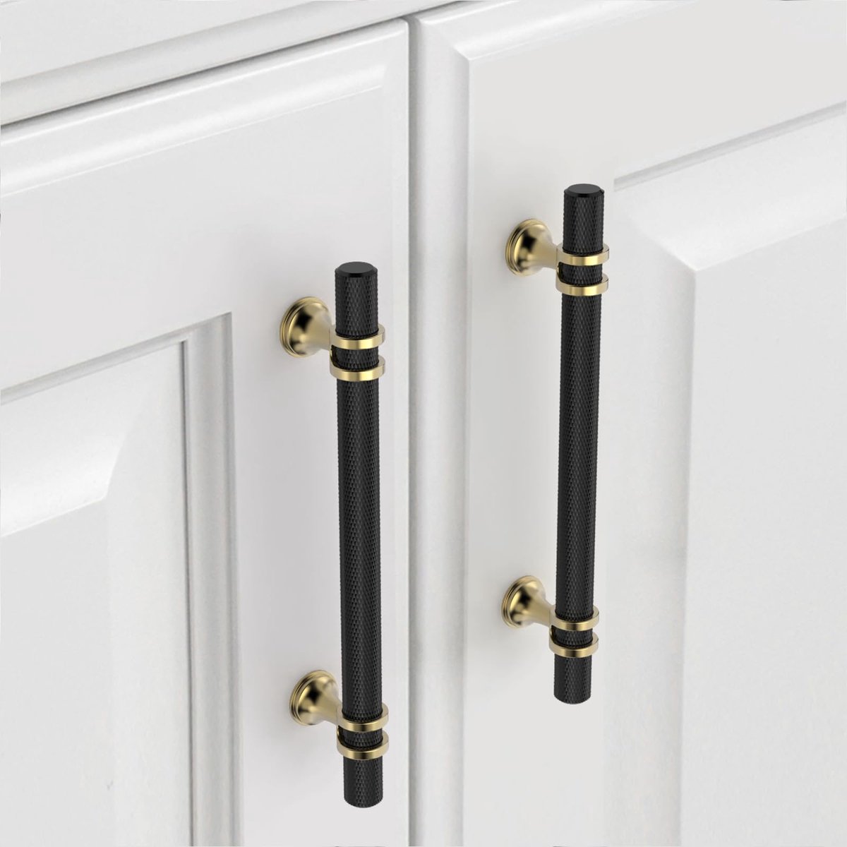 Ibenzoa® Kastgrepen Set van 10 voor Keukenkasten en Meubels met Gatafstand van 128 mm, Zwart